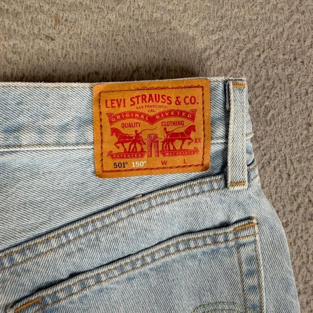 LEVI'S  501 150th Anniversary Jeans Mens 28x30 Premium Denim Floral Streetwear